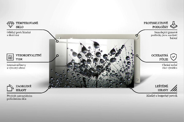 Protège plaque de cuisson Pissenlits et rosée