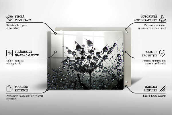 Protège plaque de cuisson Pissenlits et rosée