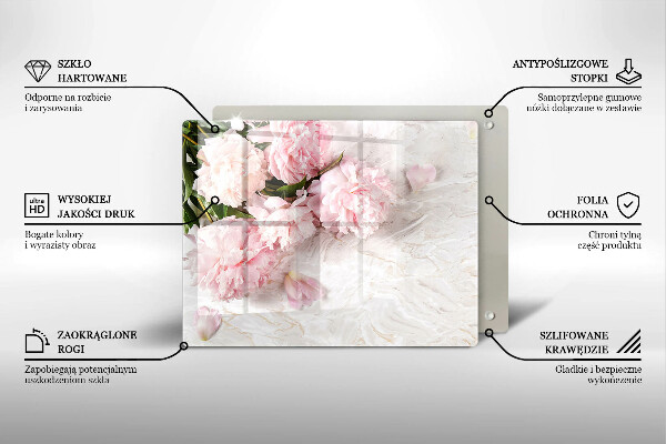 Protège plaque de cuisson Fleurs de roses délicates