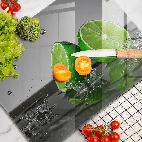 Protège plaque de cuisson Citrons verts juteux et eau