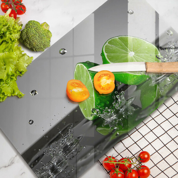 Protège plaque de cuisson Citrons verts juteux et eau