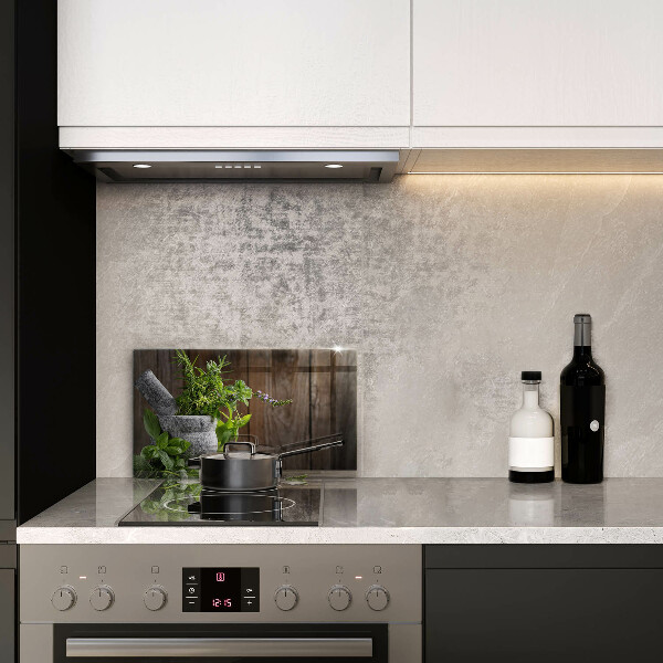 Protège plaque de cuisson Plantes herbes et bois