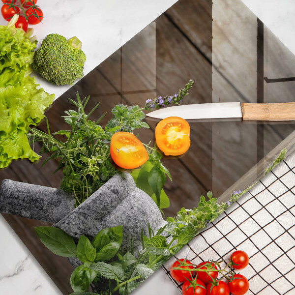 Protège plaque de cuisson Plantes herbes et bois