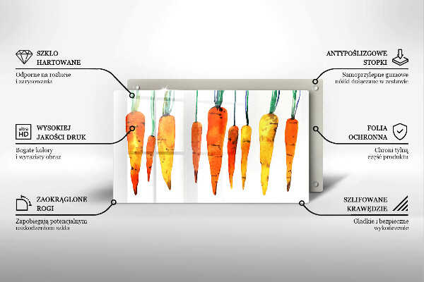 Protège plaque de cuisson Illustration de carotte