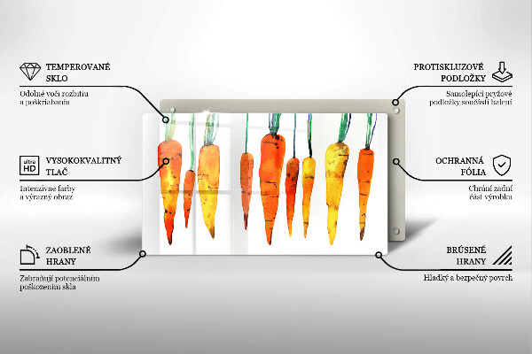 Protège plaque de cuisson Illustration de carotte