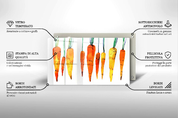 Protège plaque de cuisson Illustration de carotte