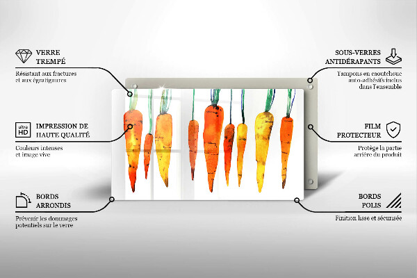 Protège plaque de cuisson Illustration de carotte