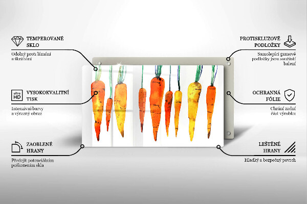 Protège plaque de cuisson Illustration de carotte