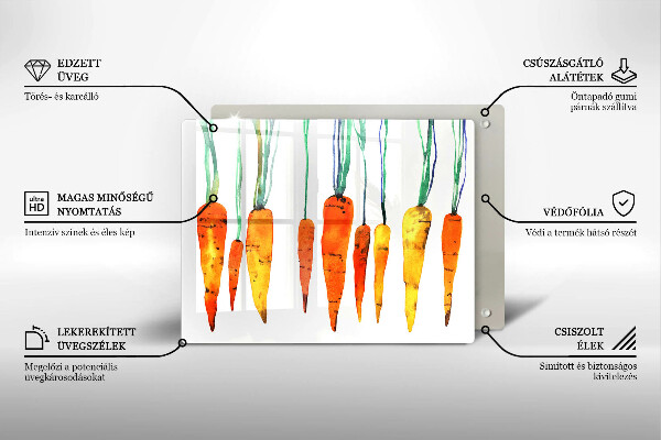 Protège plaque de cuisson Illustration de carotte