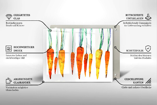 Protège plaque de cuisson Illustration de carotte