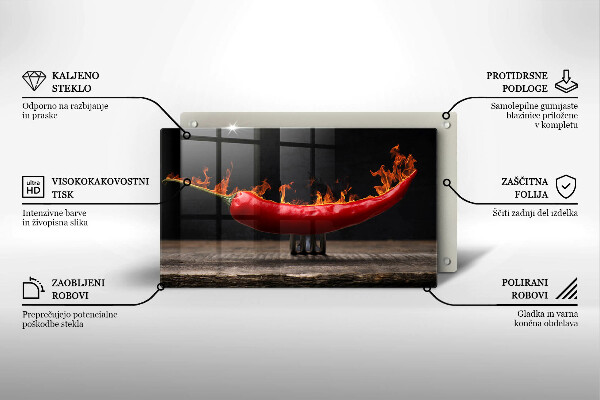 Protège plaque de cuisson Piment fort