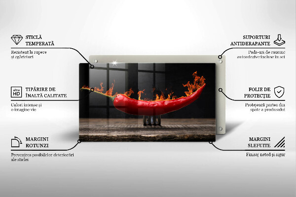 Protège plaque de cuisson Piment fort