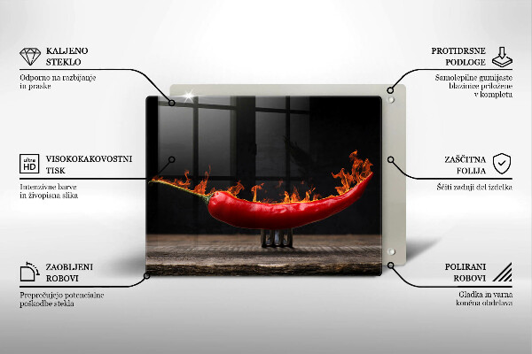 Protège plaque de cuisson Piment fort