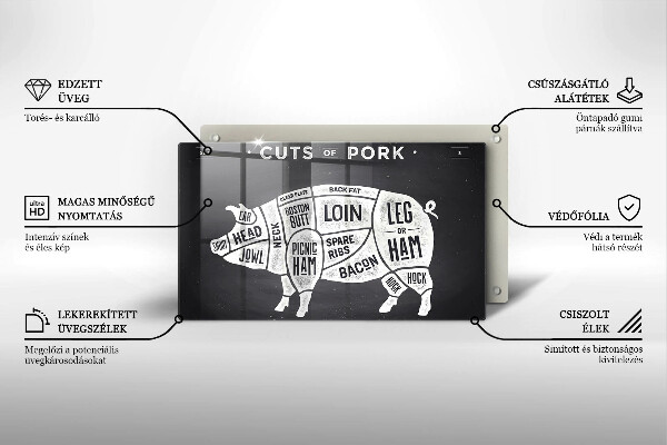 Protège plaque de cuisson Viande de porc porc