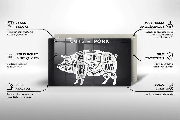 Protège plaque de cuisson Viande de porc porc
