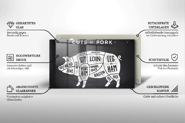 Protège plaque de cuisson Viande de porc porc