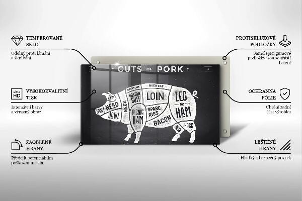 Protège plaque de cuisson Viande de porc porc