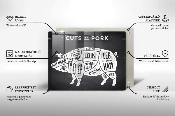 Protège plaque de cuisson Viande de porc porc