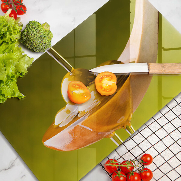 Protège plaque de cuisson Huile d'olive et olives