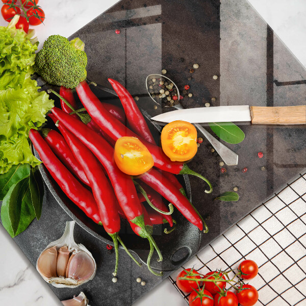 Protège plaque de cuisson Piments rouges