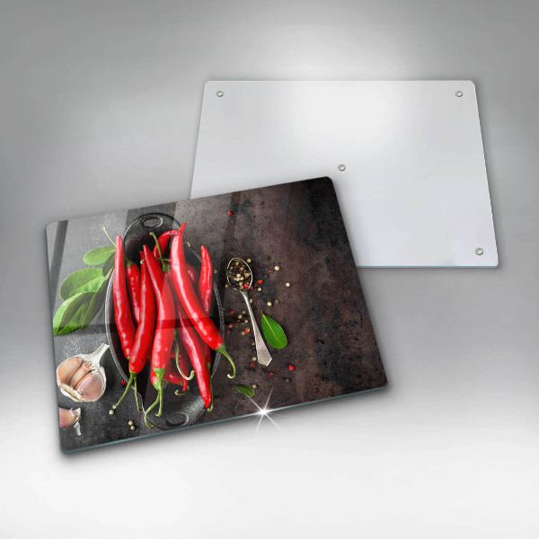 Protège plaque de cuisson Piments rouges