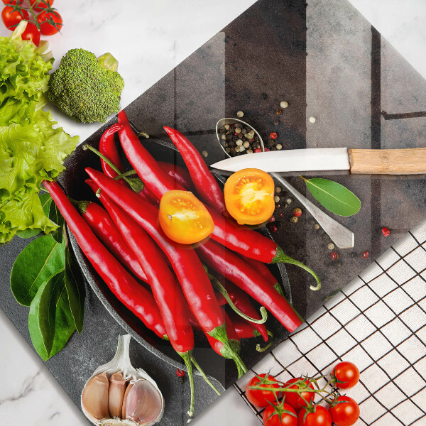 Protège plaque de cuisson Piments rouges