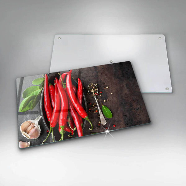 Protège plaque de cuisson Piments rouges