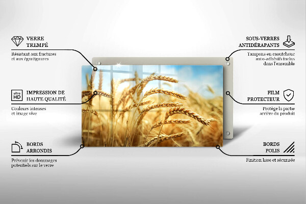 Protège plaque de cuisson Épis de céréales dans le champ