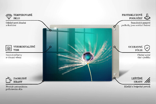 Protège plaque de cuisson Rosée sur un pissenlit