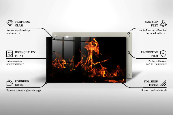 Protège plaque de cuisson Allume une flamme vivante