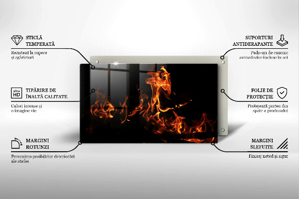 Protège plaque de cuisson Allume une flamme vivante