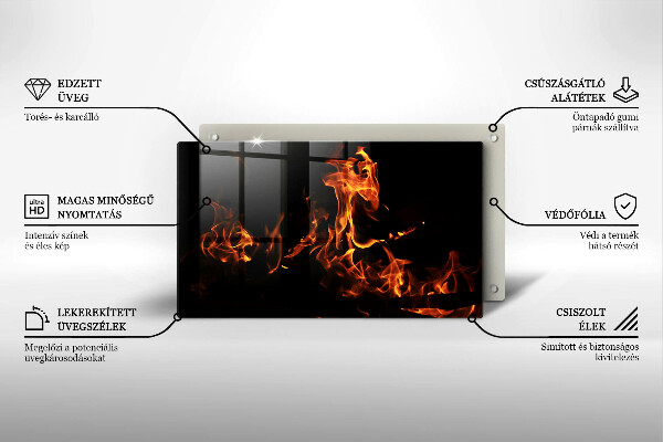 Protège plaque de cuisson Allume une flamme vivante