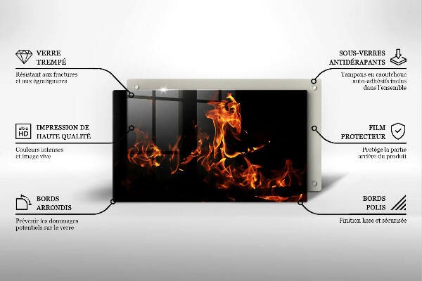 Protège plaque de cuisson Allume une flamme vivante