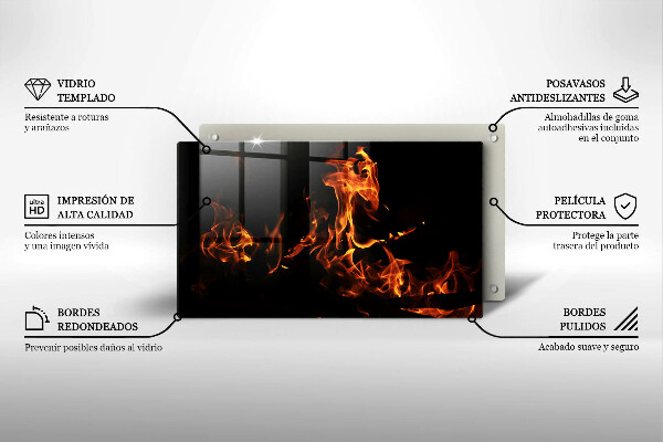 Protège plaque de cuisson Allume une flamme vivante