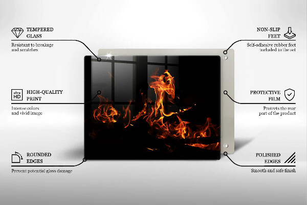 Protège plaque de cuisson Allume une flamme vivante