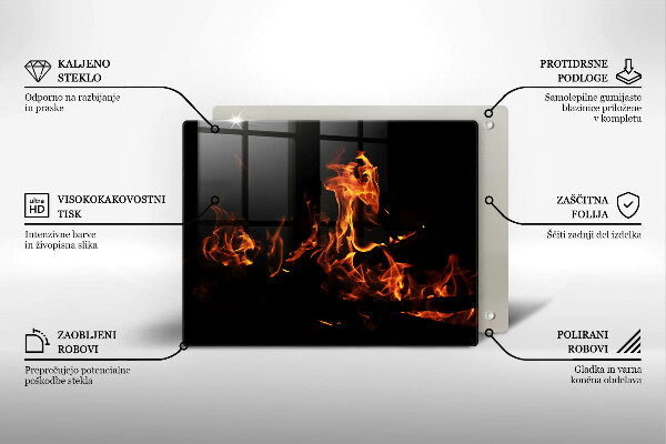 Protège plaque de cuisson Allume une flamme vivante