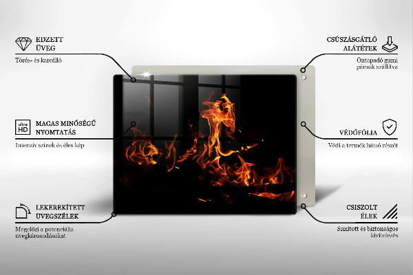 Protège plaque de cuisson Allume une flamme vivante