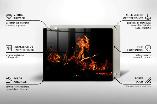 Protège plaque de cuisson Allume une flamme vivante