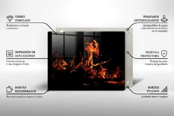 Protège plaque de cuisson Allume une flamme vivante