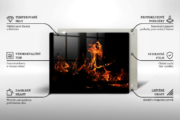 Protège plaque de cuisson Allume une flamme vivante