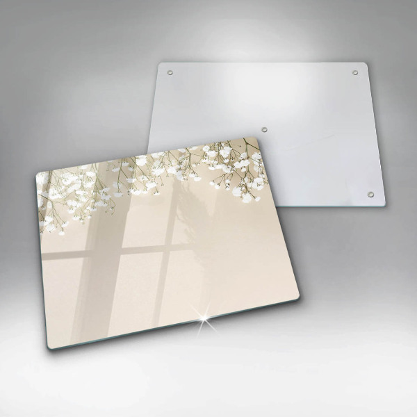 Protège plaque de cuisson Fleurs de bohème en plâtre