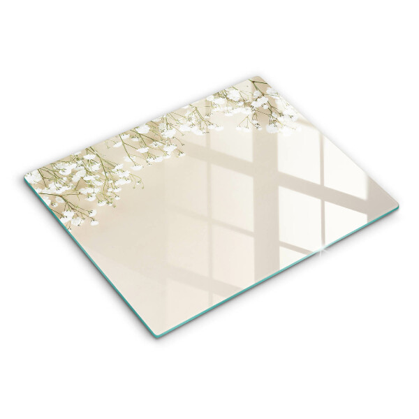 Protège plaque de cuisson Fleurs de bohème en plâtre