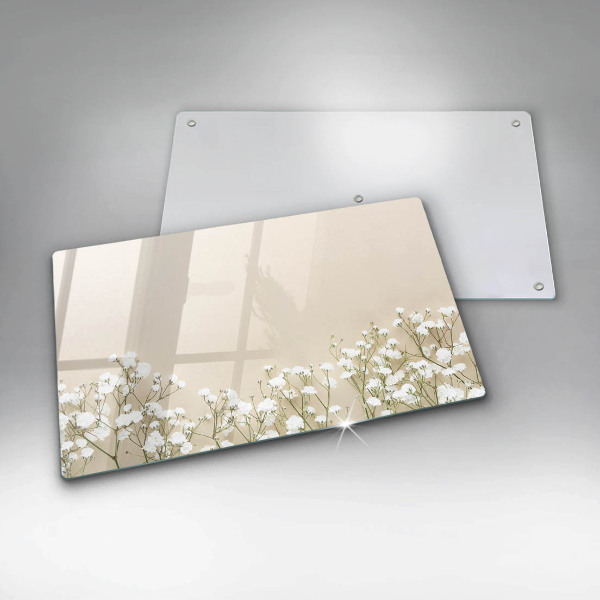 Protège plaque de cuisson Fleurs de bohème en plâtre