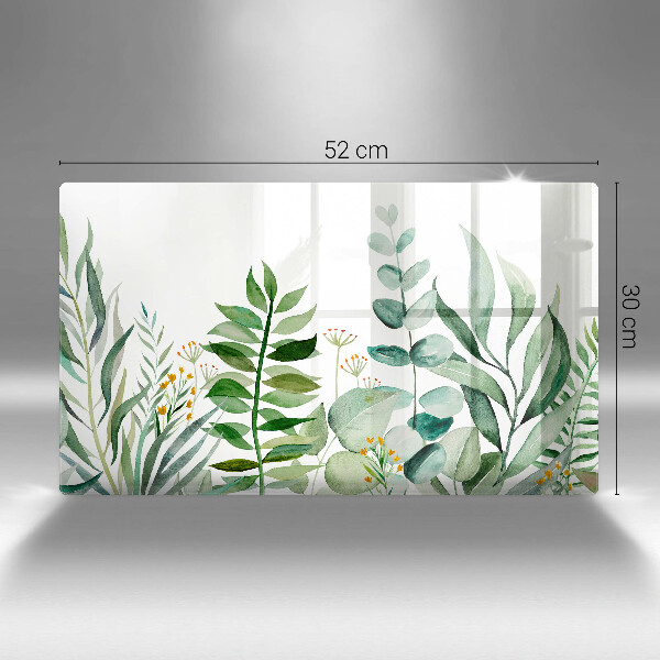 Protège plaque de cuisson Illustration de feuilles de plantes