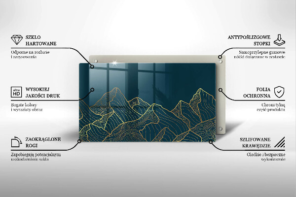 Protège plaque de cuisson Montagnes abstraites