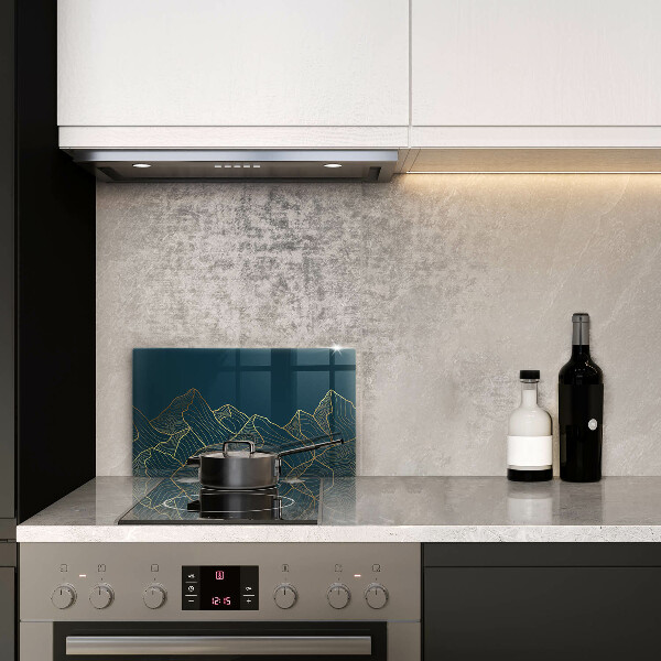 Protège plaque de cuisson Montagnes abstraites