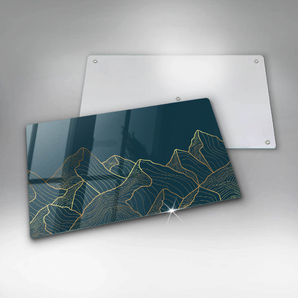 Protège plaque de cuisson Montagnes abstraites