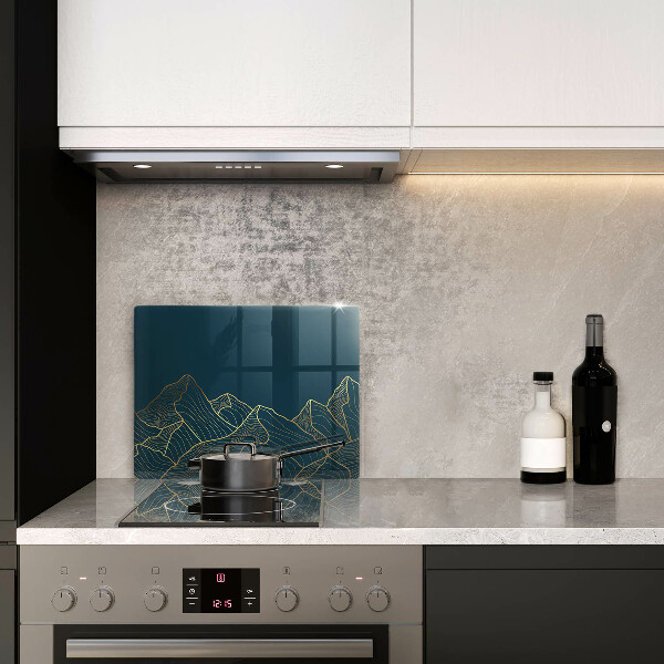 Protège plaque de cuisson Montagnes abstraites
