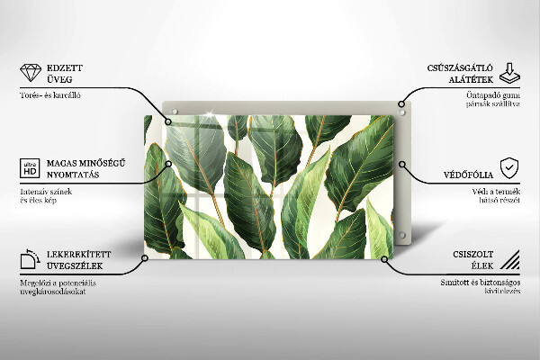 Protège plaque de cuisson Feuilles de banane