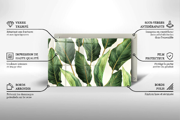 Protège plaque de cuisson Feuilles de banane